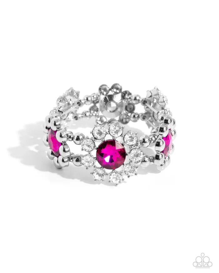 Pact of Petals Pink Bracelet Jewelry by Bretta Paparazzi Accessories Bracelets