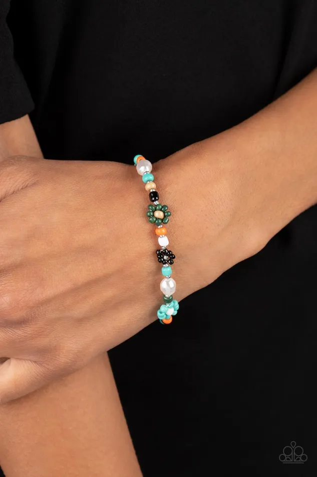 Paparazzi Accessories Bracelets Groovy Gerberas Blue Bracelet Jewelry by Bretta
