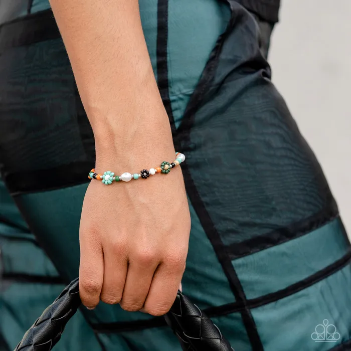 Paparazzi Accessories Bracelets Groovy Gerberas Blue Bracelet Jewelry by Bretta