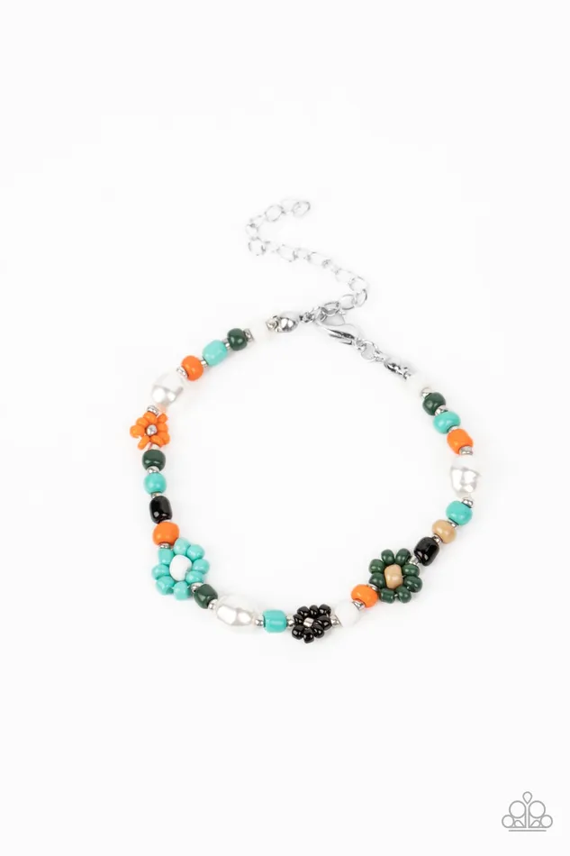 Paparazzi Accessories Bracelets Groovy Gerberas Blue Bracelet Jewelry by Bretta