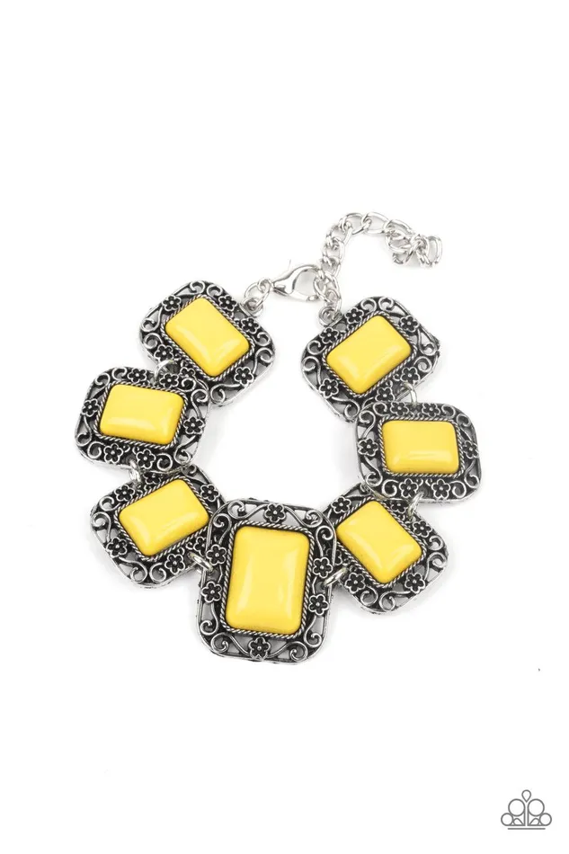 Paparazzi Accessories Bracelets Retro Rodeo Yellow Bracelet Jewelry by Bretta