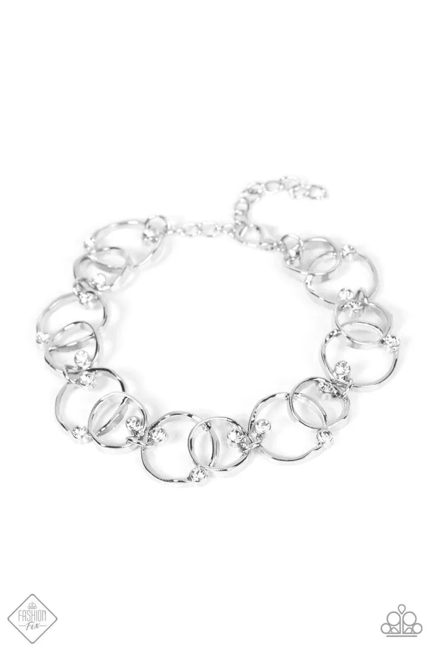 Paparazzi Accessories Bracelets The Universe Revolves Around Me White Bracelet Jewelry by Bretta