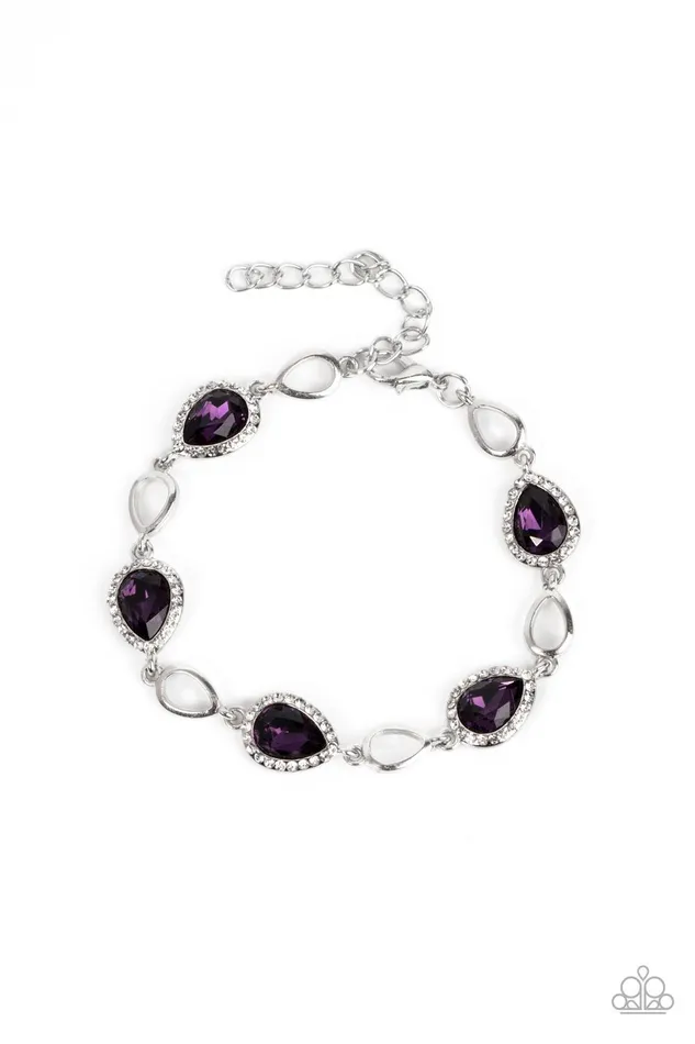 Paparazzi Accessories Bracelets Timelessly Teary Purple Bracelet Jewelry by Bretta