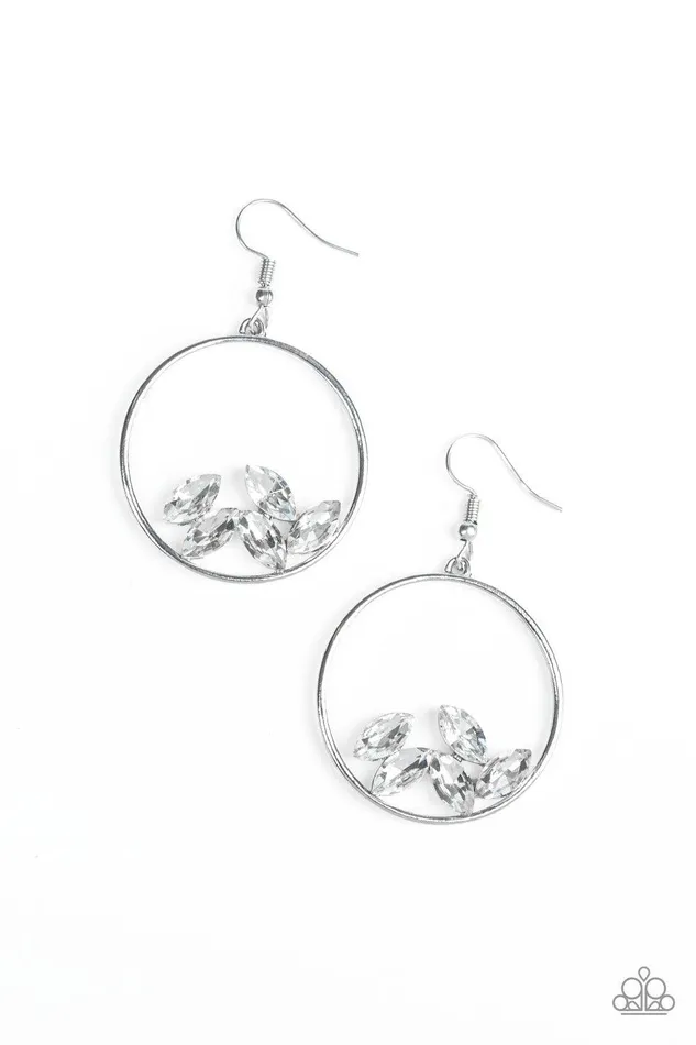 Paparazzi Accessories Earrings Cue the Confetti White Earrings Jewelry by Bretta