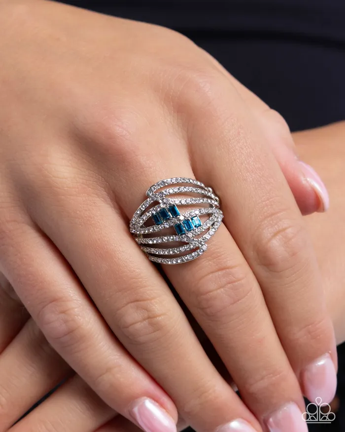 Paparazzi Accessories Rings Smooth Structure Blue Ring Jewelry by Bretta