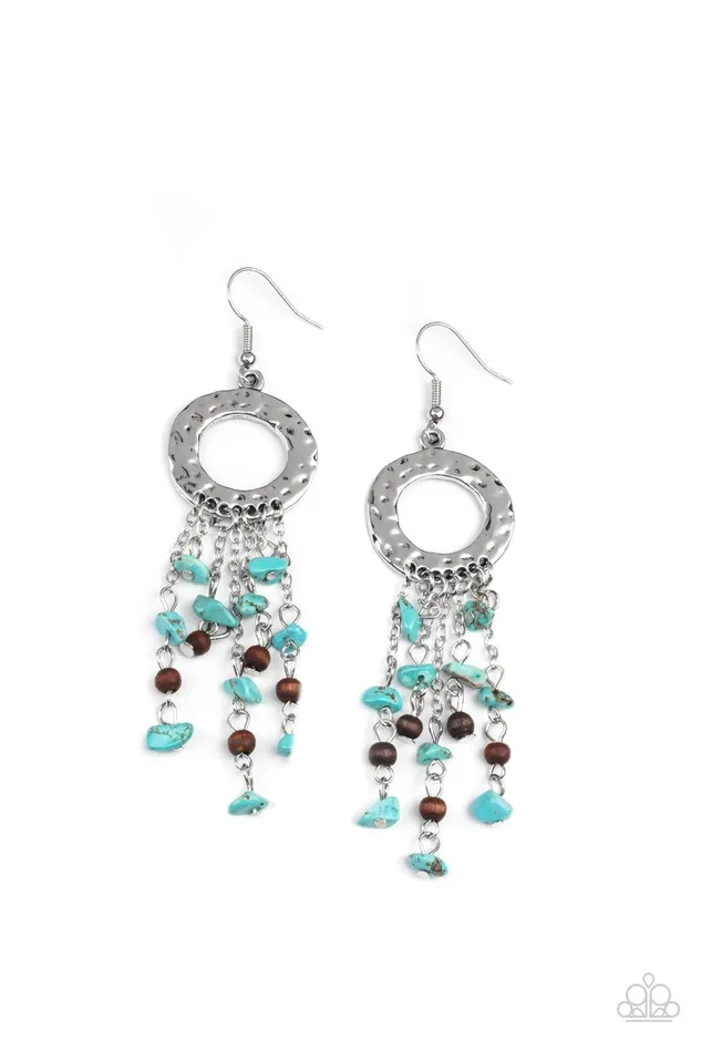 Primal Prestige Blue Earrings Jewelry by Bretta Paparazzi Accessories Earrings