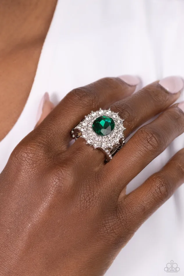 Rings Layered Luminescence Green Ring Jewelry by Bretta Paparazzi Accessories