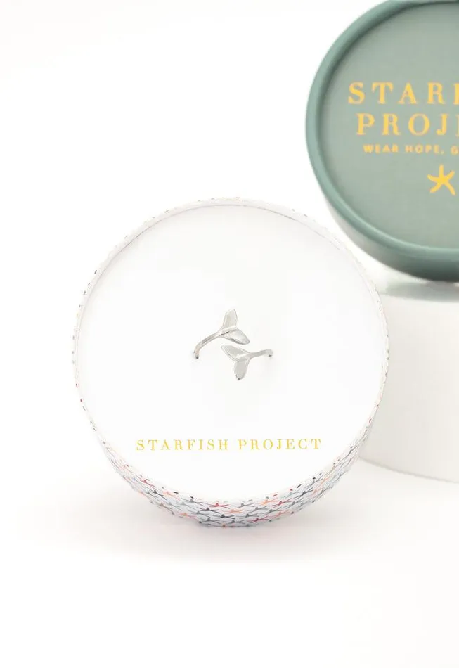 Rings Starfish Project Whale Tale Wrap Ring in Silver Gives Freedom to Women