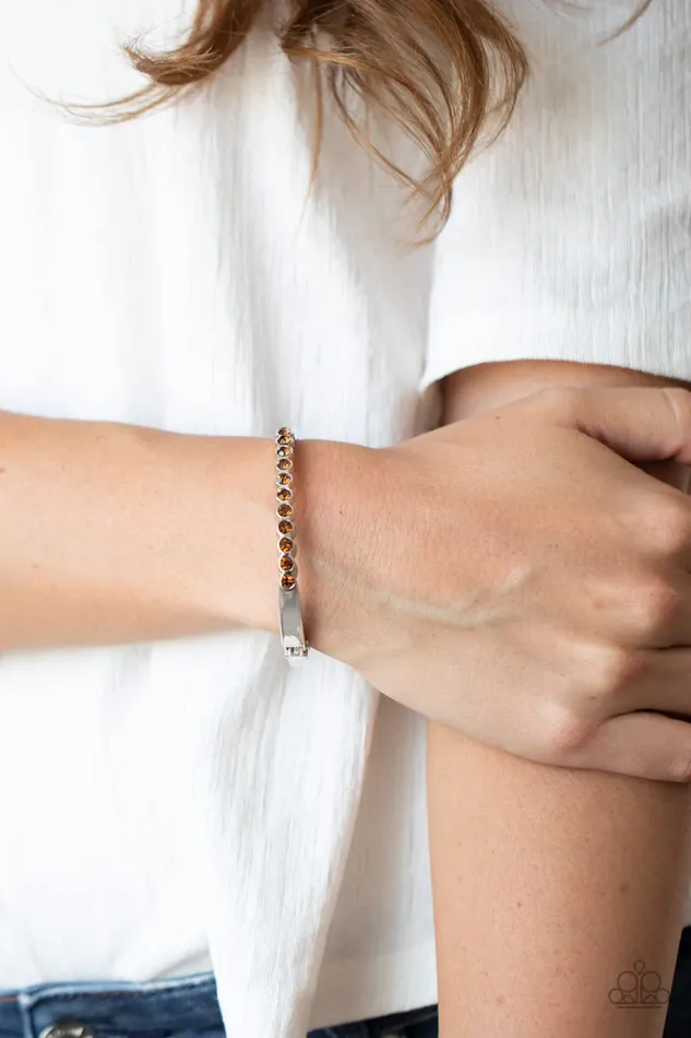 Stellar Beam Brown Bracelet Jewelry by Bretta Paparazzi Accessories Bracelets