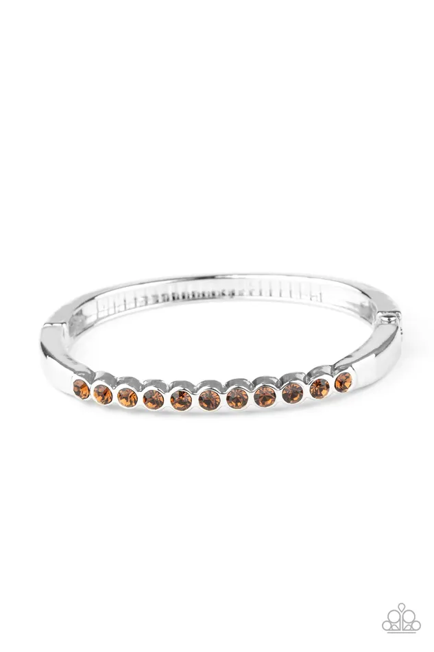 Stellar Beam Brown Bracelet Jewelry by Bretta Paparazzi Accessories Bracelets