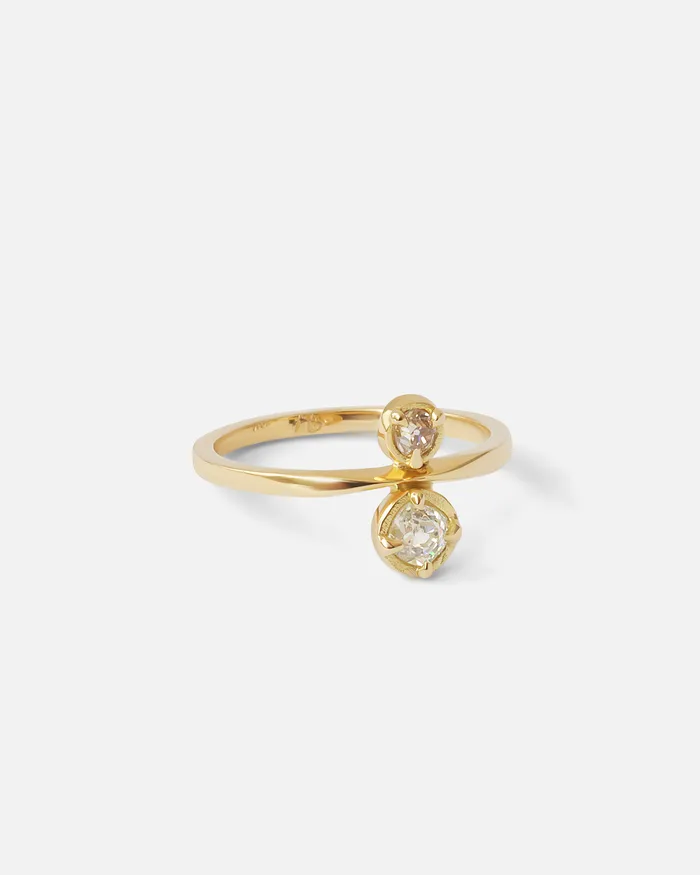 Toi Et Moi Old Mine Cut Diamond Ring Hiroyo Rings Toi Et Moi Old Mine Cut Diamond Ring Hiroyo Rings