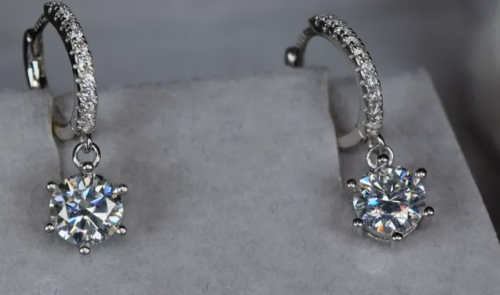 Earrings 20ct Moissanite Diamond Earrings Womens Moissanite Diamond Earrings Lab Diamonds London
