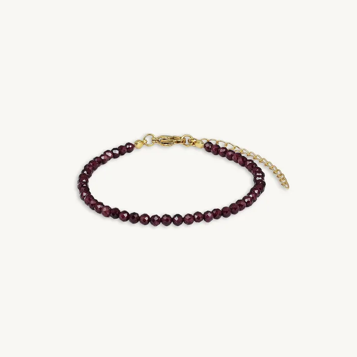 Garnet Crystal Beaded Bracelet Camile Stone Bracelets