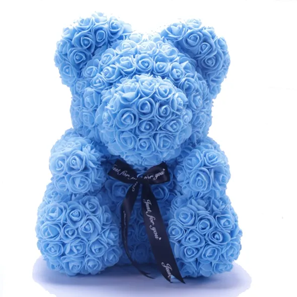 Necklaces Valentines Day Handmade Flower Rose Teddy Bear Customized Jewel