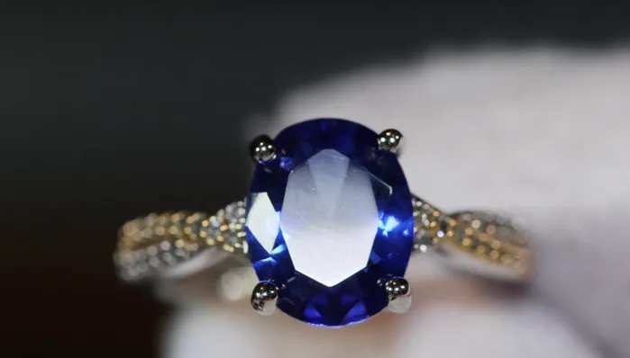 Rings Blue Oval Diamond Ring Blue Diamond Wedding Ring Lab Diamonds London