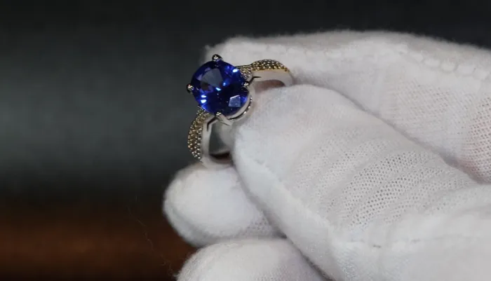 Rings Blue Oval Diamond Ring Blue Diamond Wedding Ring Lab Diamonds London