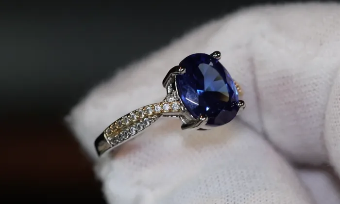 Rings Blue Oval Diamond Ring Blue Diamond Wedding Ring Lab Diamonds London
