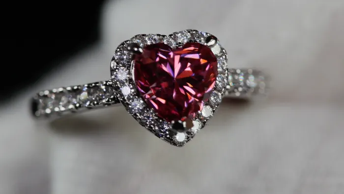 Rings Lab Diamonds London Pink Moissanite Diamond Heart Ring Pink Lab Diamond Engagement Ring