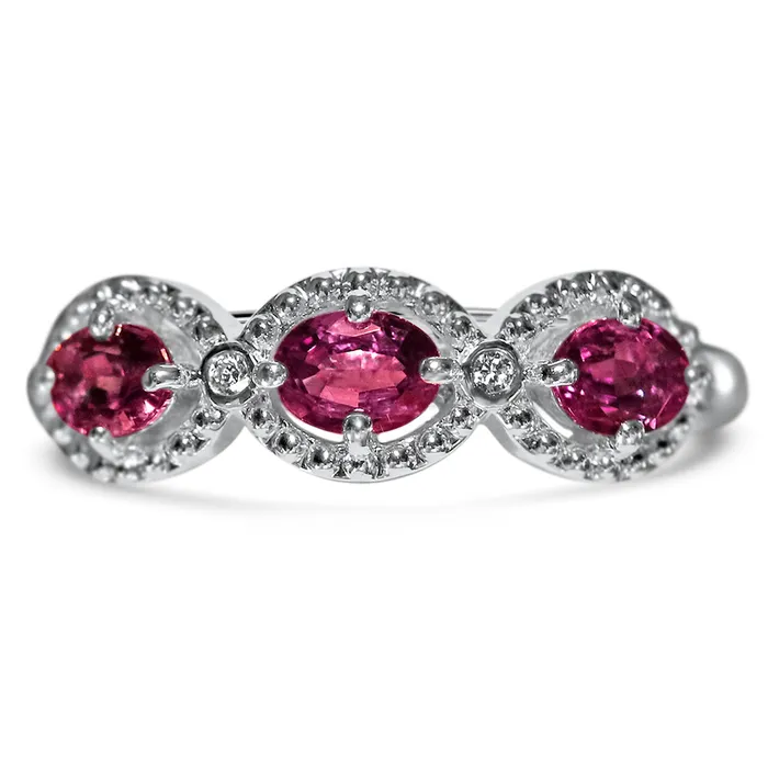 Safiya Jewels Liberty Crown 14K White Gold Natural Alexandrite Ring Rings