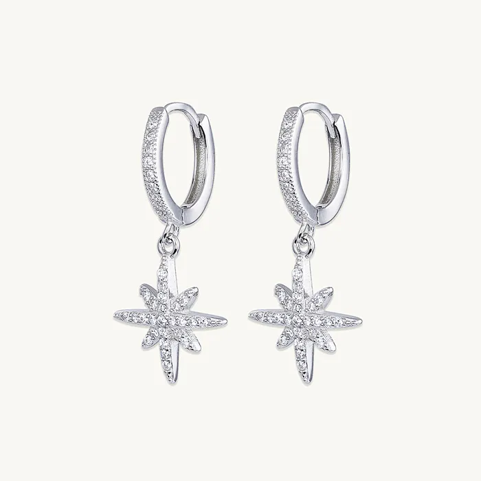 Starlight Sapphire Huggie Earrings Camile Stone Earrings