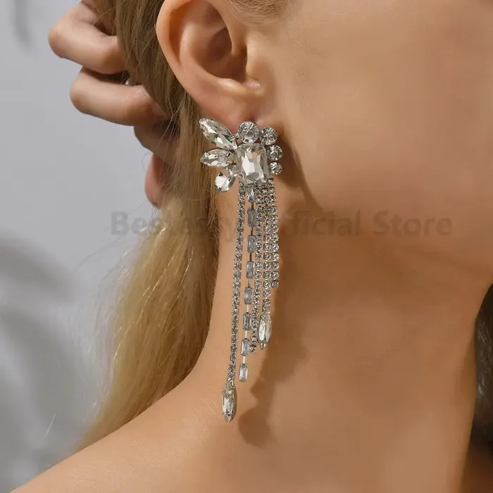 SWEET T 52 Earrings Gorgeous Women and Girls Drop Earrings in 6 Brilliant Colors Rose Red Blue Green Black White and Champagne