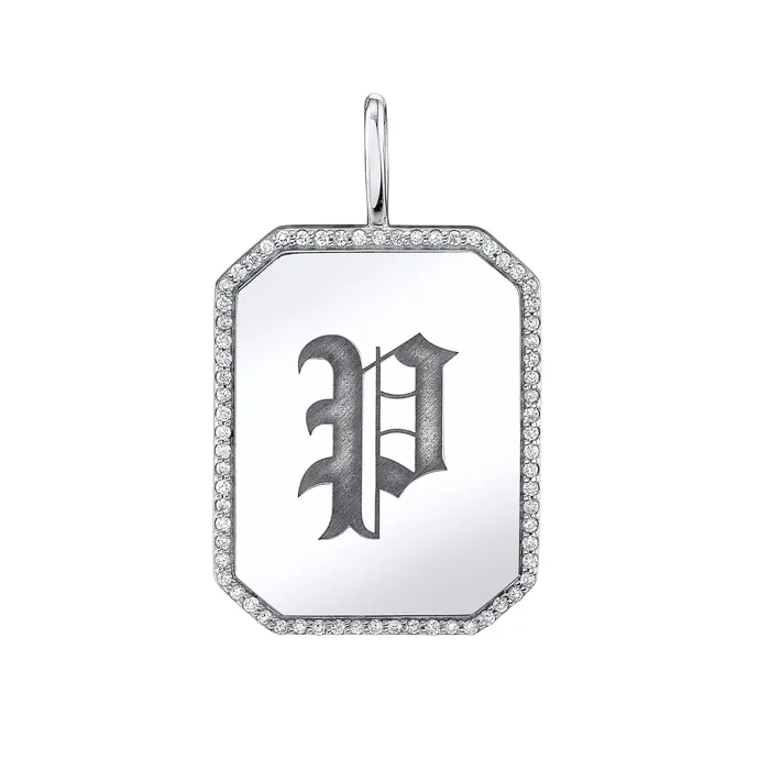 TVON Necklaces 14K Custom Signet Dog Tag Pendant