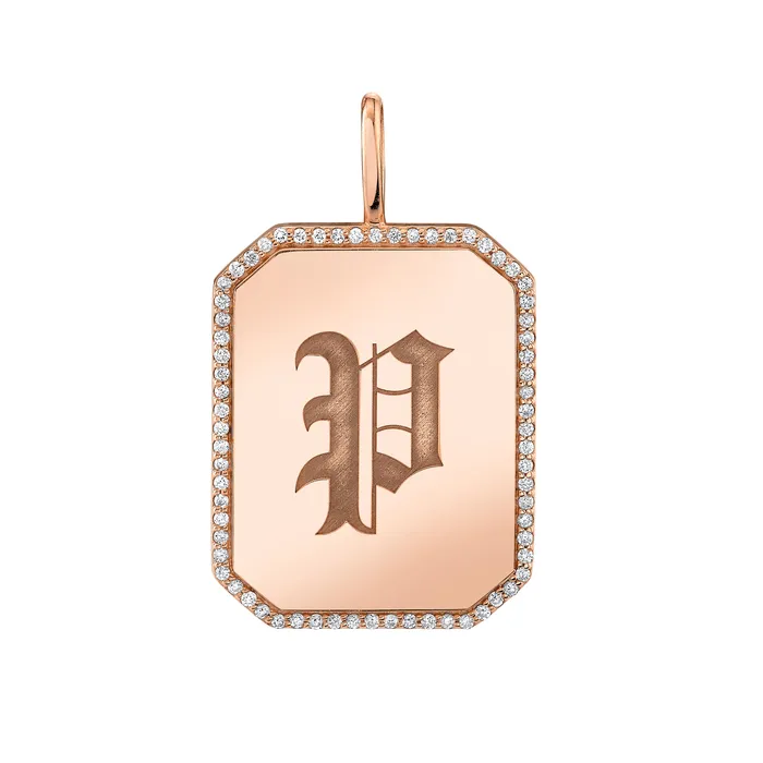 TVON Necklaces 14K Custom Signet Dog Tag Pendant
